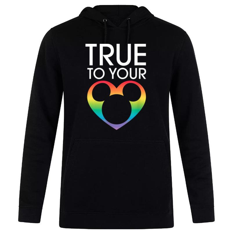 Disney Mickey Icon'true To Your Heart Rainbow Pride Hoodie