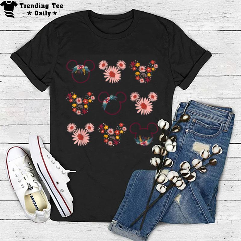 Disney Mickey Mouse Flowers And Daisy Print T-Shirt