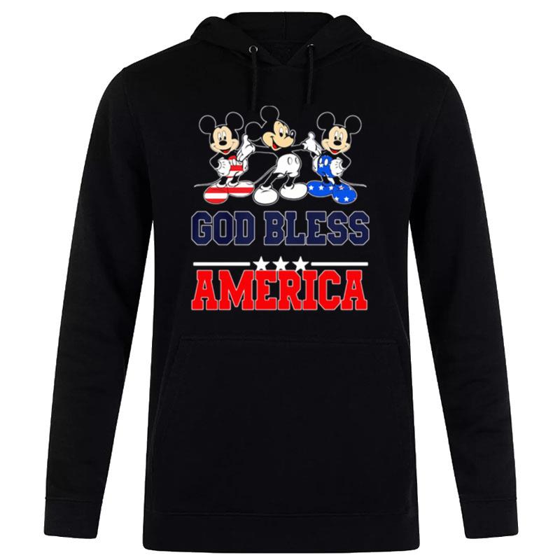 Disney Mickey Mouse God Bless America Happy Independence Day Hoodie