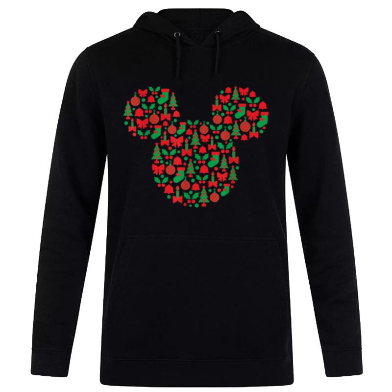 Disney Mickey Mouse Icon Red And Green Holiday Hoodie