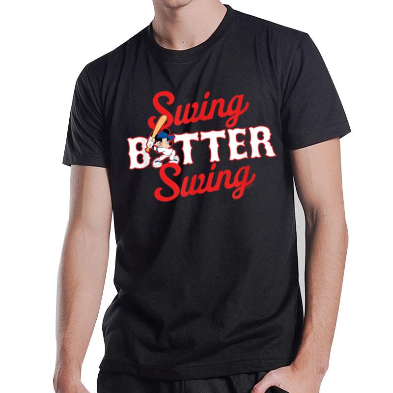 Disney Mickey Swing Batter Swing Baseball T-Shirt