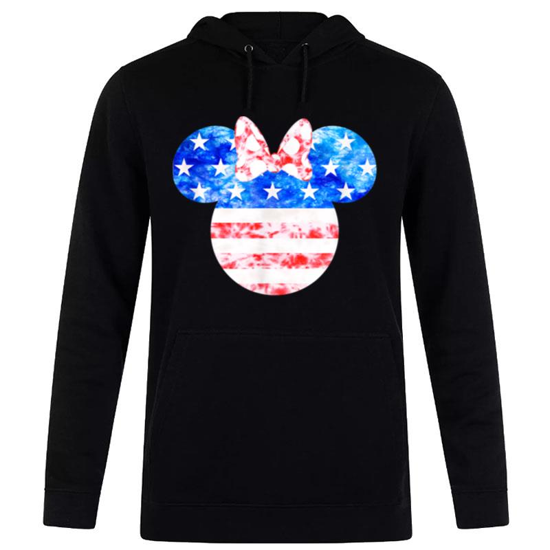 Disney Minnie Mouse American Flag Tie Dye Hoodie