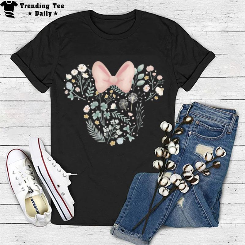 Disney Minnie Mouse Icon Spring Flowers T-Shirt