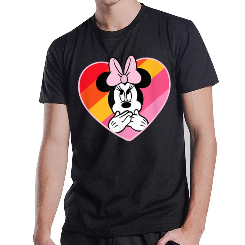 Disney Minnie Mouse Oops Rainbow Heart T-Shirt