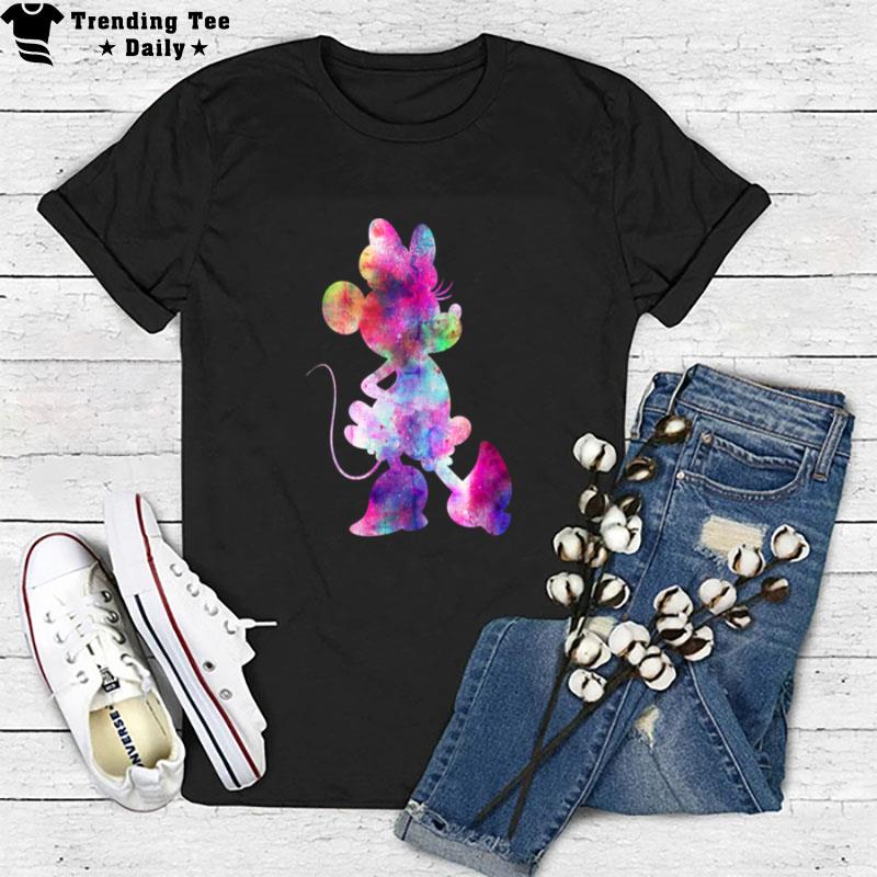 Disney Minnie Mouse Silhouette Cosmic Tie Dye T-Shirt