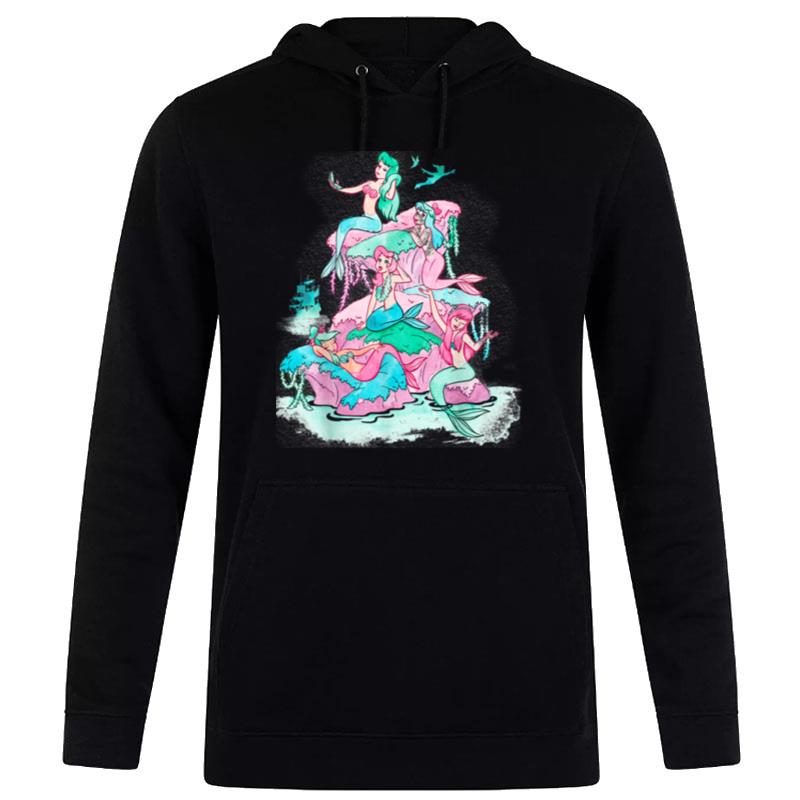 Disney Peter Pan Mermaids Watercolor Retro Graphic Hoodie