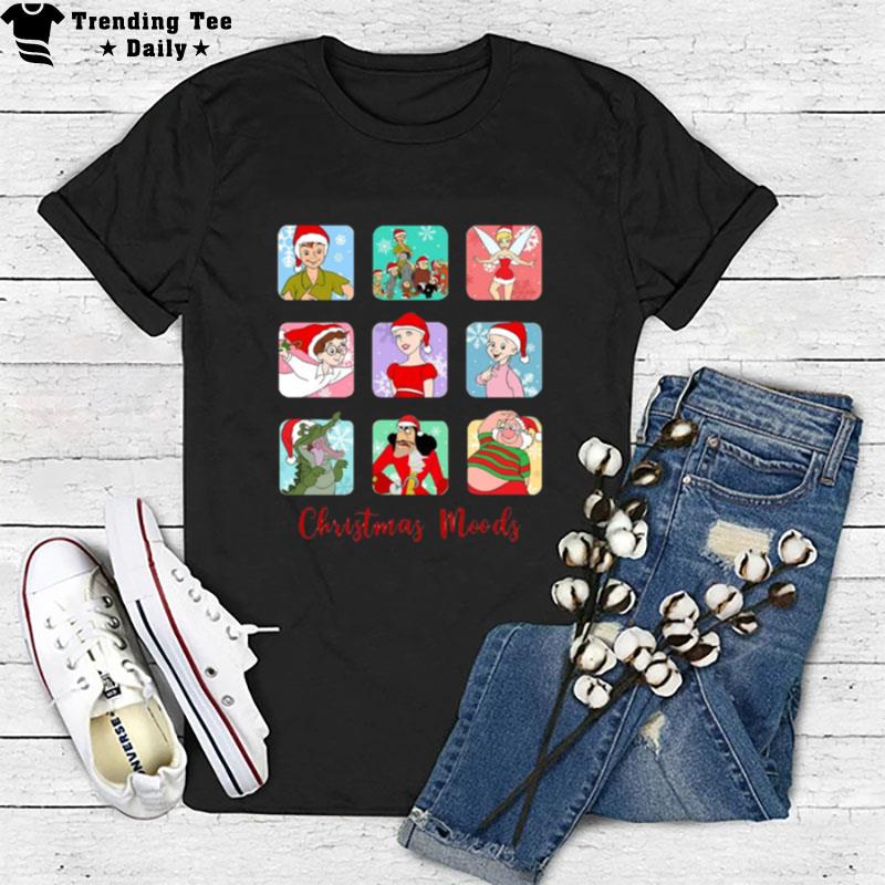 Disney Peter Pan'tinker Bell Characters Christmas Moods T-Shirt