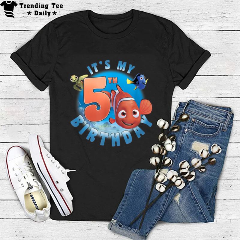 Disney Pixar Finding Nemo Birthday It's My 5Th Birthday T-Shirt