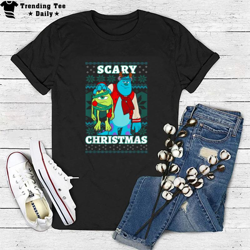 Disney Pixar Mon'ters Inc. Christmas Scary Ugly Christmas T-Shirt