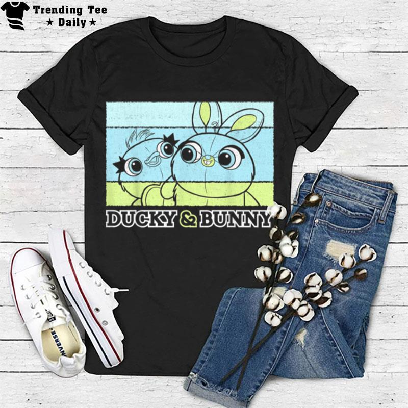 Disney Pixar Toy Story 4 Duck & Bunny Retro Style Poster T-Shirt