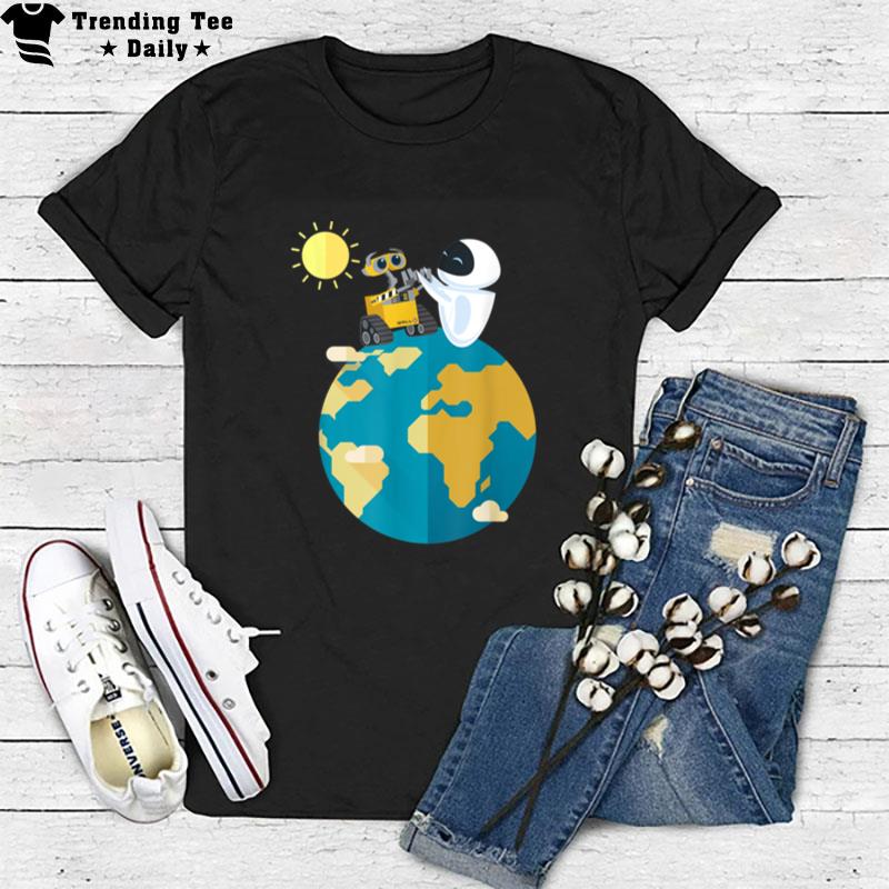 Disney Pixar Wall E & Eve World Peace T-Shirt