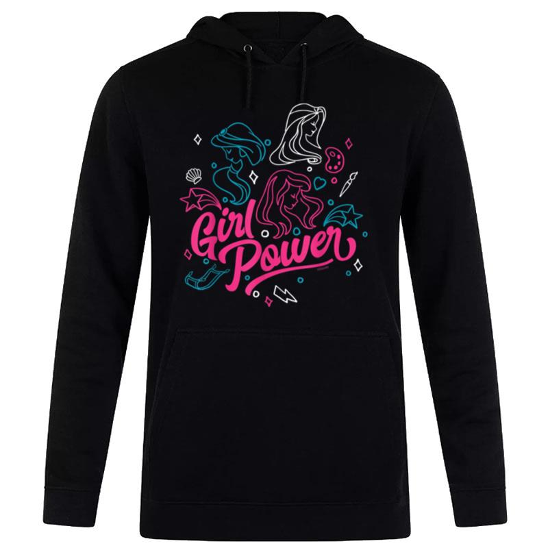 Disney Princess Jasmine Rapunzel Ariel Girl Power Hoodie