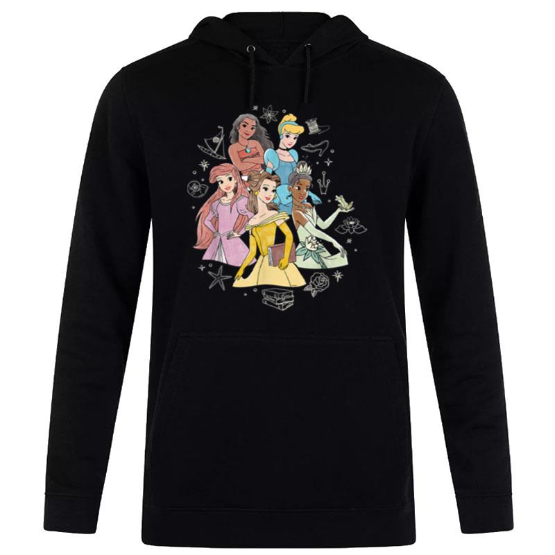 Disney Princess Pencil Sketch Hoodie