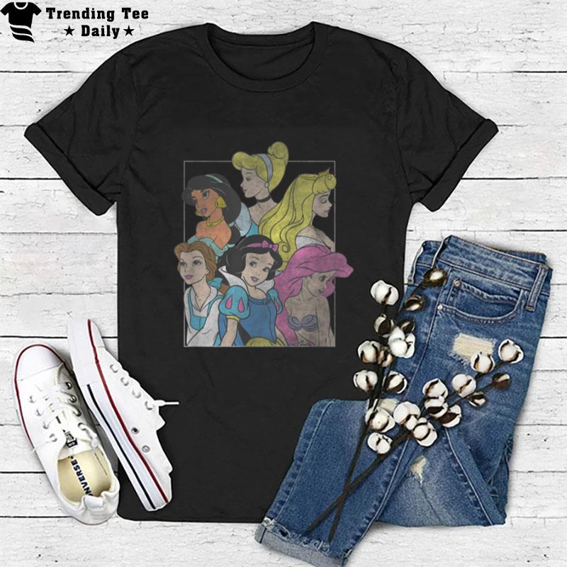 Disney Princesses Distressed Group Poster T-Shirt