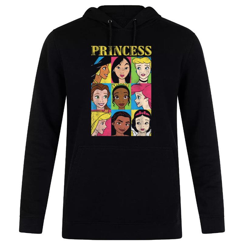 Disney Princesses Nine Princess Grid Poster Hoodie