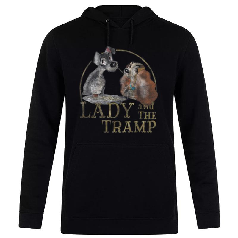 Disney The Lady And The Tramp Eating Spaghetti Hoodie