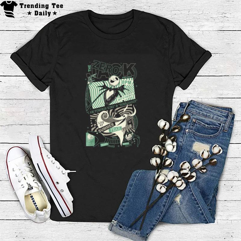 Disney The Nightmare Before Christmas Jack And Zero Poster T-Shirt