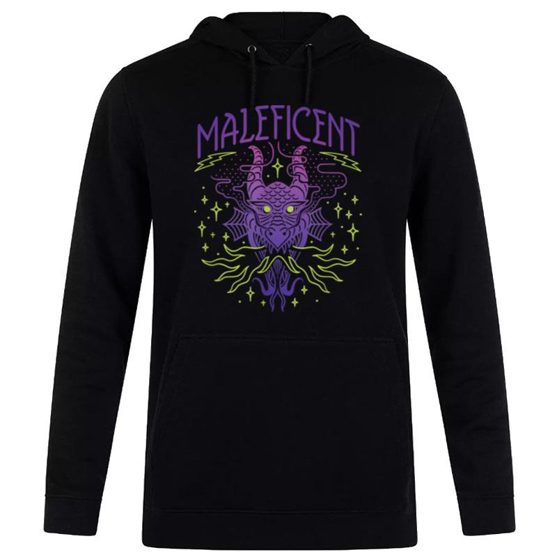 Disney Villains Maleficent Dragon Line Design Hoodie