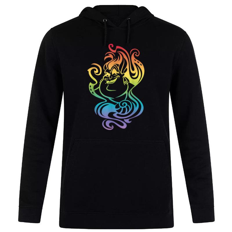 Disney Villains Ursula Gradient Pride Rainbow Badge Hoodie