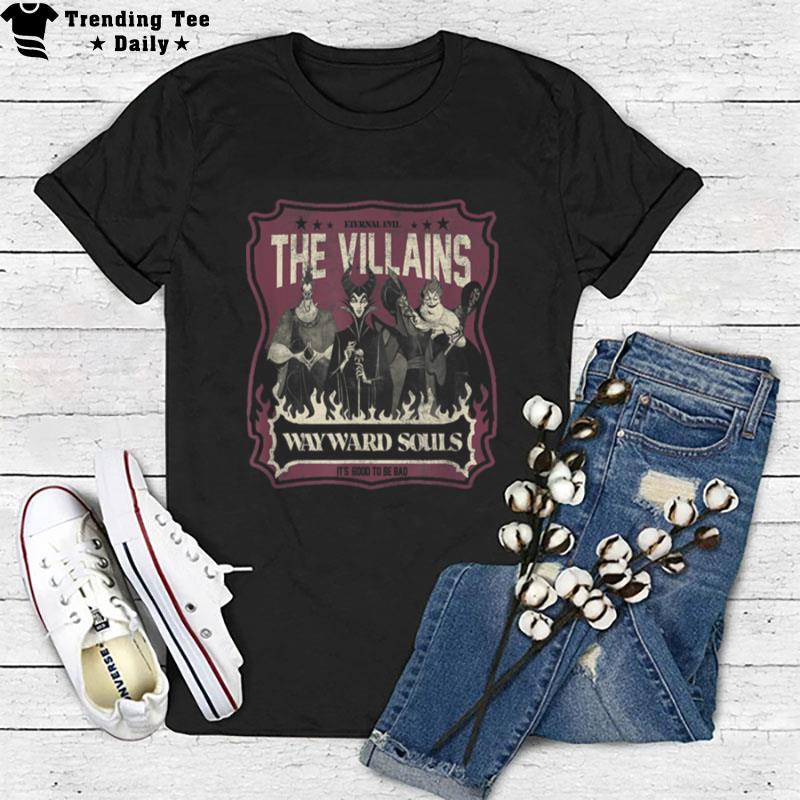 Disney Villains Wayward Souls Group Poster T-Shirt