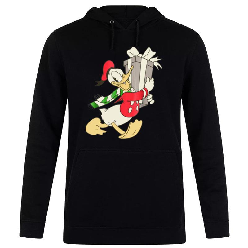 Disney Vintage Donald Duck With Holiday Presen Hoodie