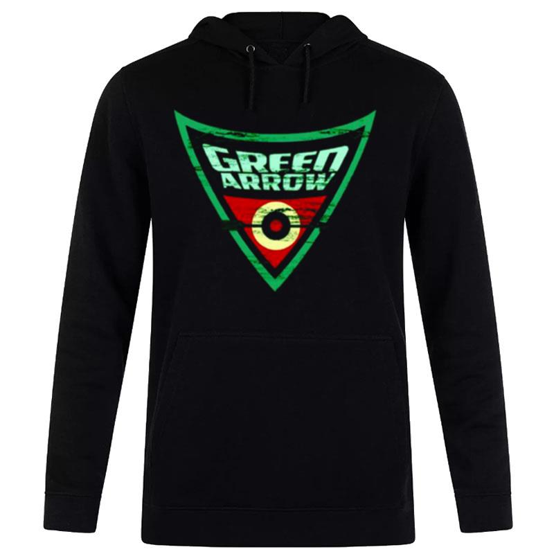 Distressed Design Green Arrow Logo Hoodie