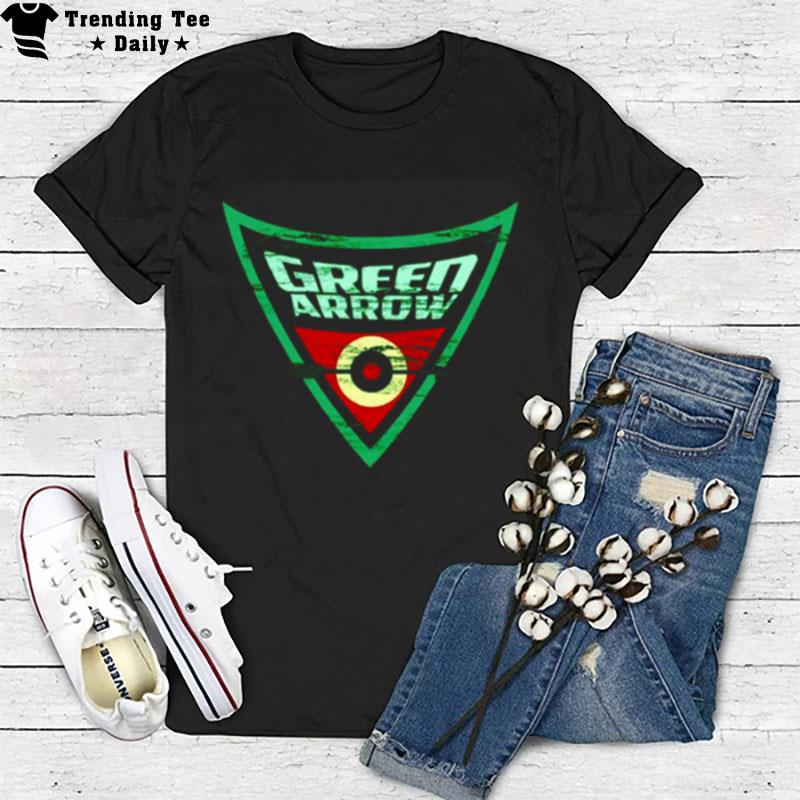 Distressed Design Green Arrow Logo T-Shirt