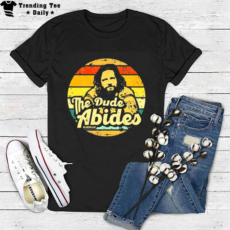 Distressed Design'the Big Lebowski The Dude Abides T-Shirt