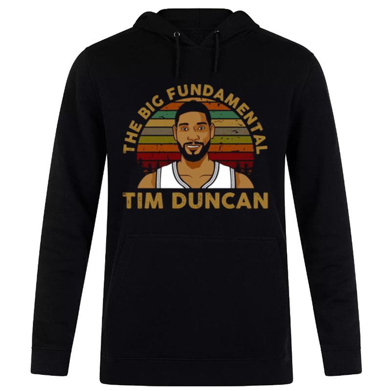 Distressed Design'tim DunCan'the Big Fundamental Duncan 21 Hoodie