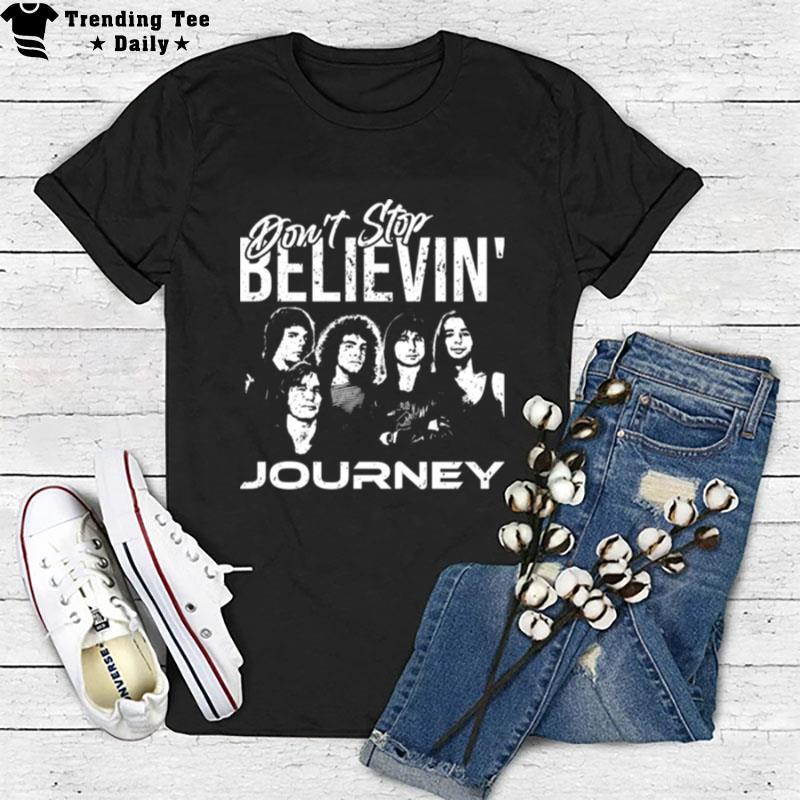 Distressed Journey Rock Band Don't Stop Believin Retro T-Shirt