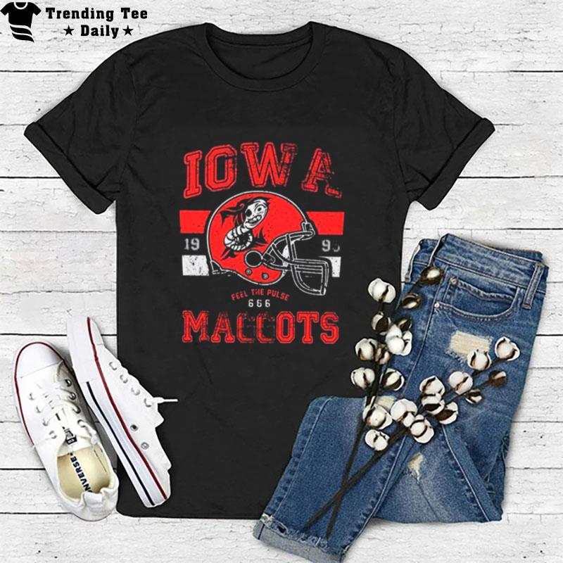 Distressed Logo Football Iowa Maggots T-Shirt