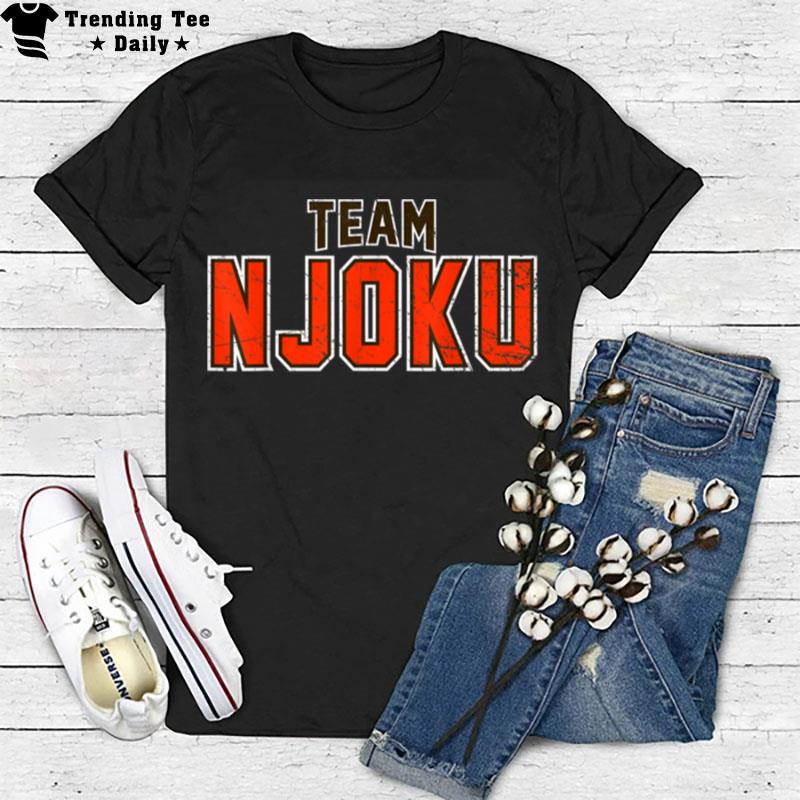 Distressed Team Njoku Surname Proud Family Last Name T-Shirt