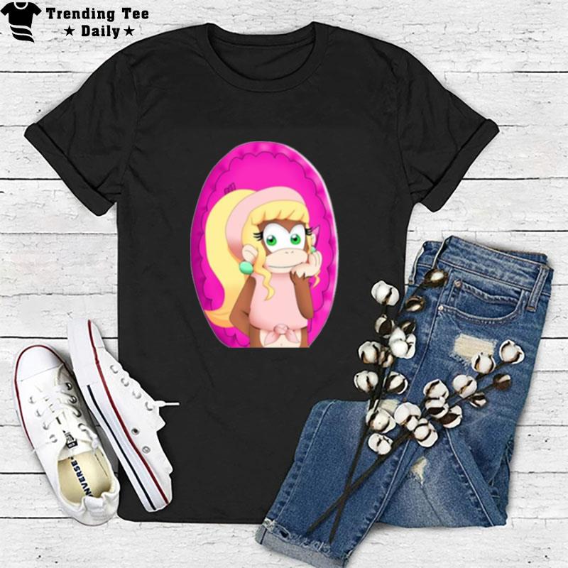 Dixie Kong With Banana Coin Donkey Kong T-Shirt