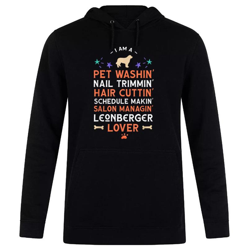 Dog Groomer Leonberger Lover Funny Dog Grooming Humor Hoodie