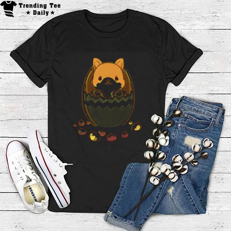 Dog In'the Egg Cartoon Design T-Shirt