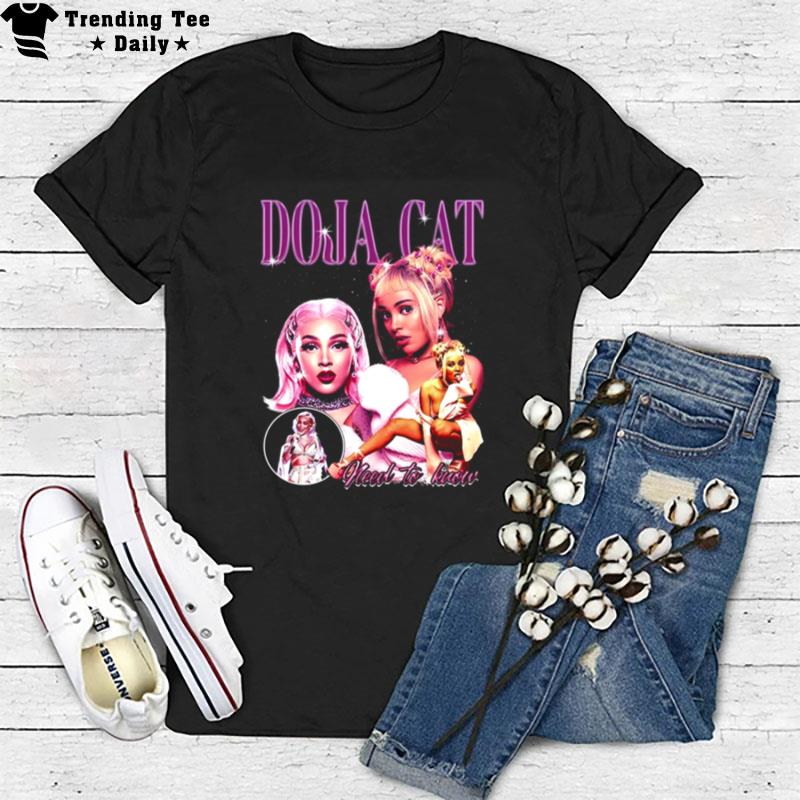 Doja Cat Vintage Black Rap Tee 90's Inspired Retro T-Shirt