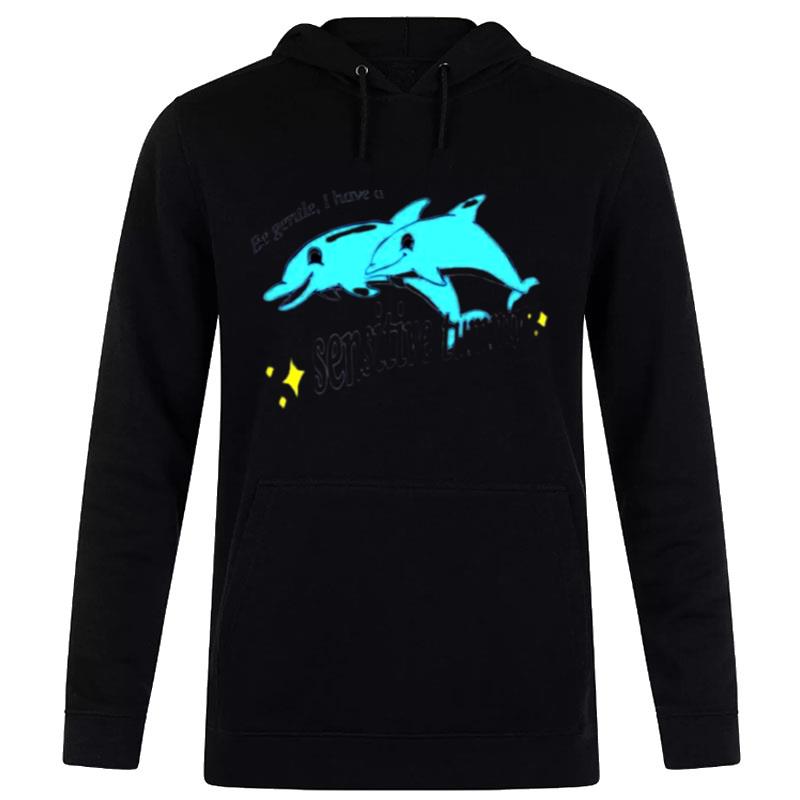 Dolphin Be Gentle I Have A Sensitive Tummy Hoodie