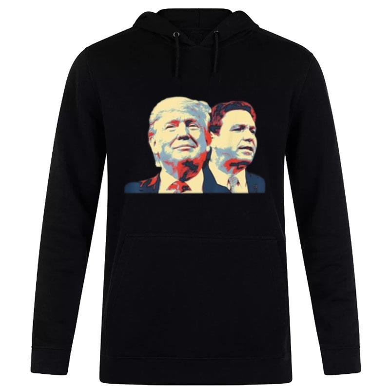 Don And Ron'trump Desantis Graphic Vintage Hoodie