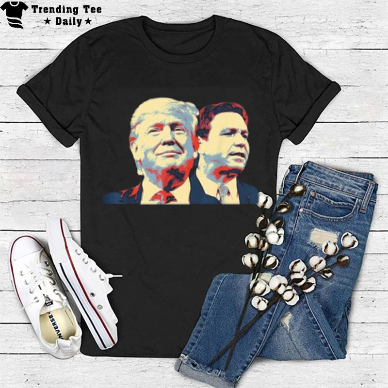 Don And Ron'trump Desantis Graphic Vintage T-Shirt