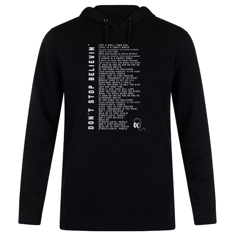 Don't Stop Believin Lyric By Journey 1981 Hoodie