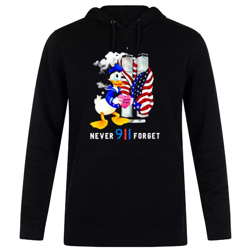 Donald Duck Us Flag Never Forget 911 Hoodie