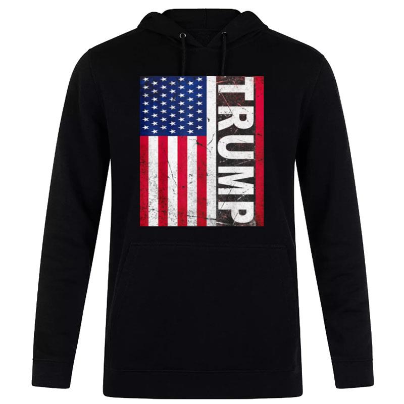 Donald Trump 2024 President American Flag Campaign Hoodie