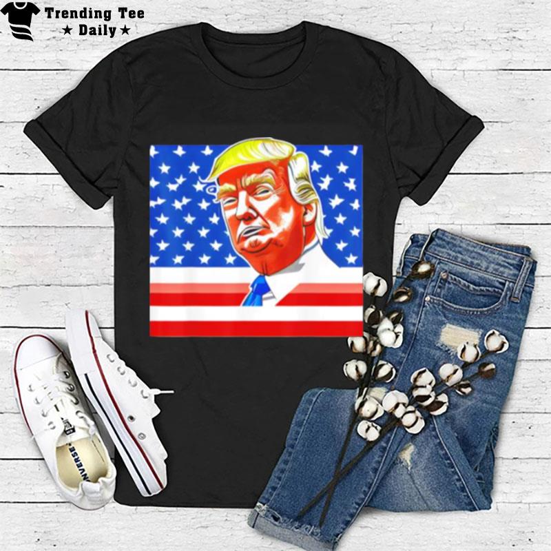 Donald Trump Is Our Hero American Flag T-Shirt