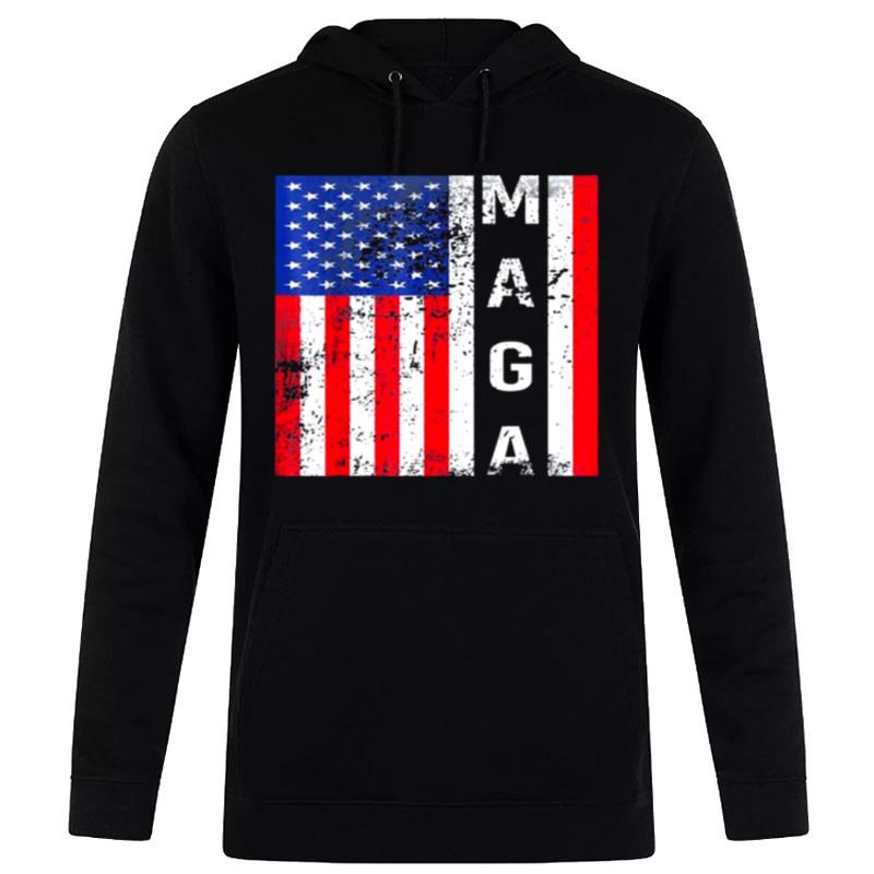 Donald Trump Maga American Flag Vote Trump 2024 Hoodie