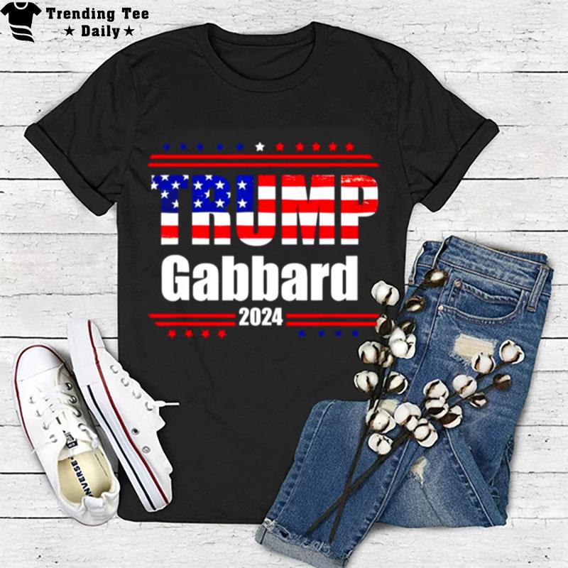 Donald Trump Tulsi Gabbard 2024 Usa Flag T-Shirt