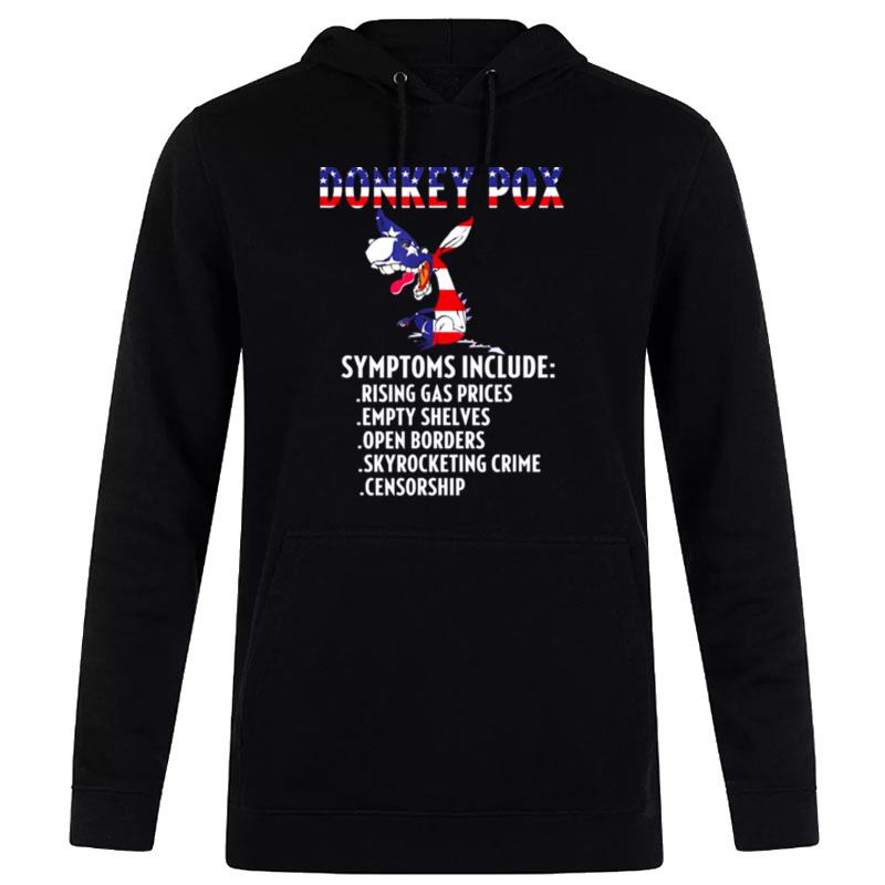 Donkey Pox Conservative Republican Anti Biden Donkeypox Flag Us Hoodie