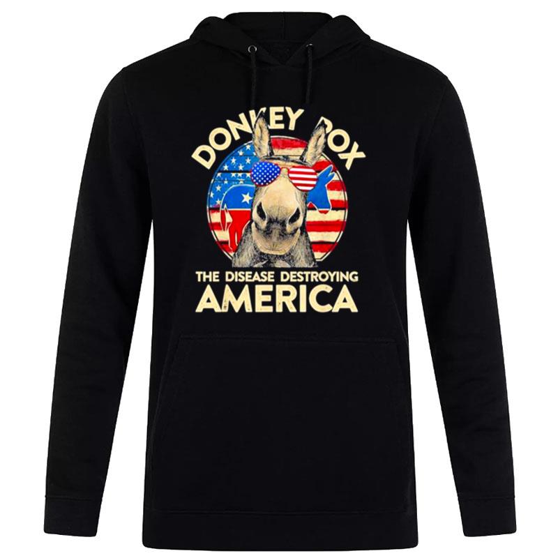 Donkey Pox The Disease Destroying America Flag 2022 Hoodie