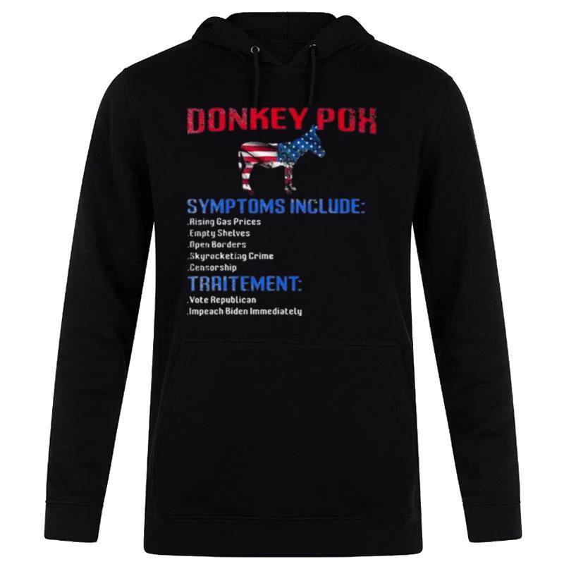 Donkey Pox The Disease Destroys America Donkeypox Retro 2023 Hoodie