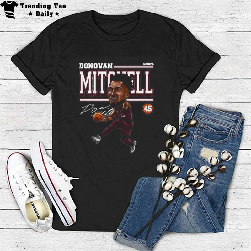 Donovan Mitchell Cleveland Cartoon Sign'ture T-Shirt