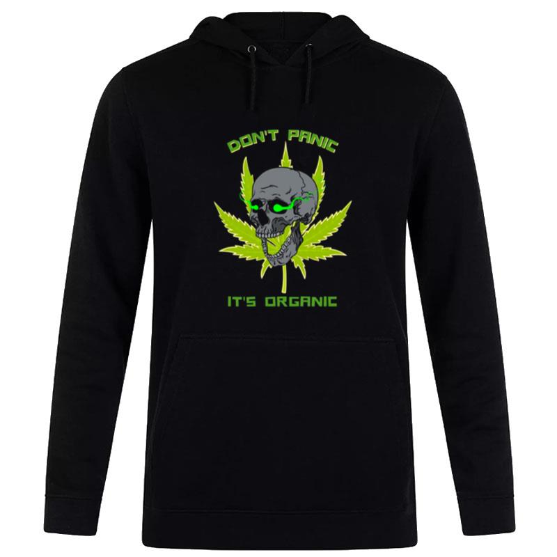 Dont Panic Its Organic Rasta Skull Hoodie